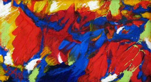 Abstraction Jaune, Rouge, Bleue